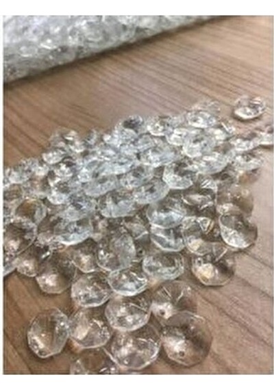 Baskı Octagon 14 Mm Kristal Cam Avize Taşı 50 Adet