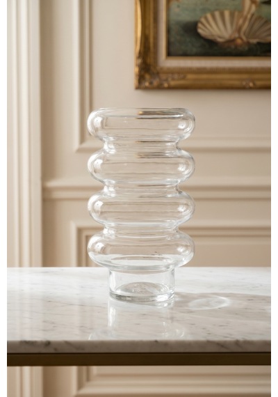 Aura Bubble Cam Vazo - 23 Cm Şeffaf
