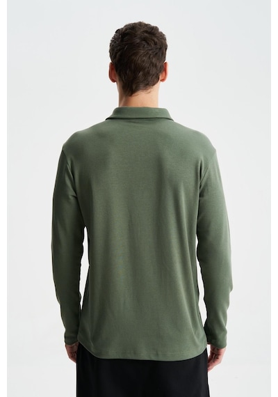 AR-MA Arma Erkek Slim Fit Çıt Çıt Düğmeli Polo Yaka İnterlok Sweatshirt 001