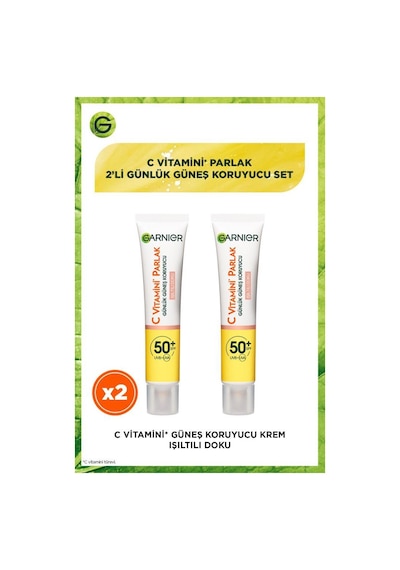 Garnier C Vitamini Parlak Işıltılı Doku Koruyucu Güneş Kremi SPF50+ 2 x 40 ML