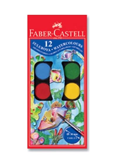 Faber Castell Suluboya Redline 12'li Büyük Boy 5292125012000 Çok Renkli