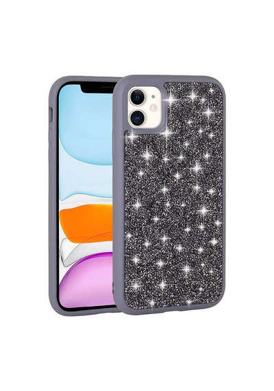 Zore İphone 11 Uyumlu Parlak Taşlı Tasarım Pırlanta Ogaa Kılıf-pembe