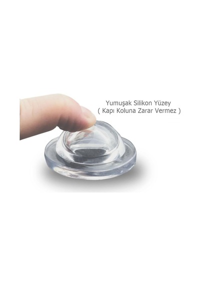 20 Adet Yapışkanlı Kapı Kolu Stoperi Silikonlu Şeffaf Duvar Tamponu