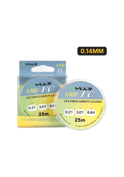 Ryuji %100 Fc 25m Fluoro Carbon Leader Misina 0.14mm