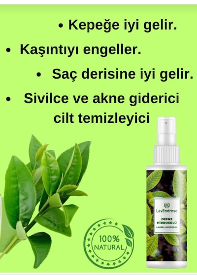 Lavendrose Defne Suyu Kepeğe Karşı Etkili Tonik Saç Derisi Bakımı