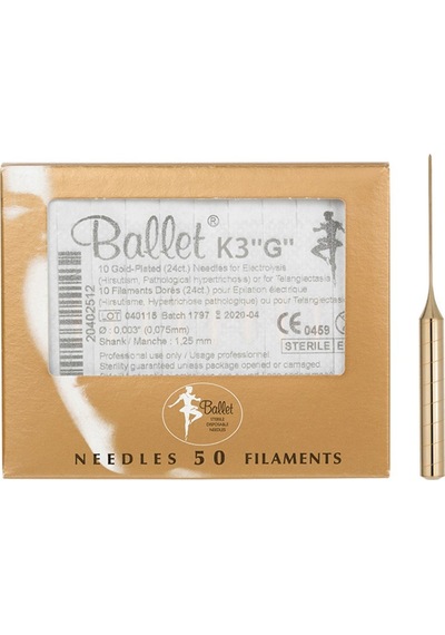 50 Adet Ballet İğneli Epilasyon Altın İğne K3