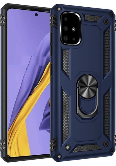 Samsung Uyumlu Galaxy A71 (A715) Kılıf Panzer Ring Tam Koruma Arka Kapak