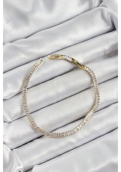 Mey İthalat Pirinç Zirkon Taşlı İnce Su Yolu Model Gold Renk Kadın Bileklik - Özel Seri Meyeb683efceb40fd2d634408493b Altın