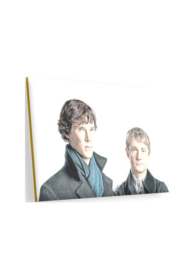 Cakasepetim Modern Sherlock Holmes Ve Dr Watson Ahşap Mdf Tablo