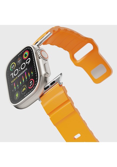 Apple Uyumlu Watch  Seri 10-11 42mm Kordon 1/2/3/4/5/6/se/7/8/9 38-40-41mm Kd-143 Silikon Kordon