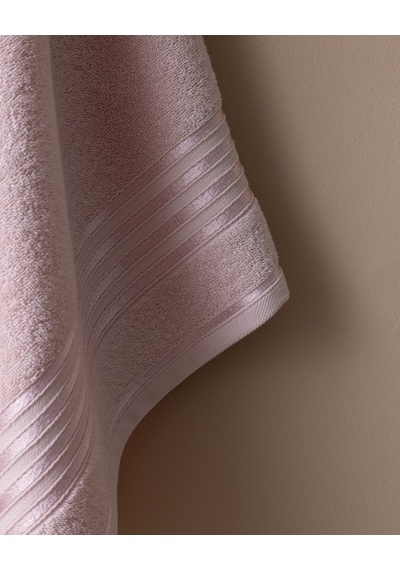 Madame Coco Marnot Bordürü %100 Pamuk Floşlu Banyo Havlusu - Pudra - 70x140 Cm 8684427300107 Çok Renkli