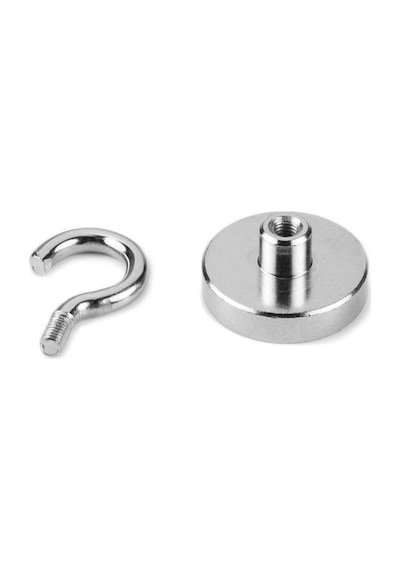 16 MM Pot Mıknatıs - Güçlü Neodyum Askı Kanca Mıknatıs