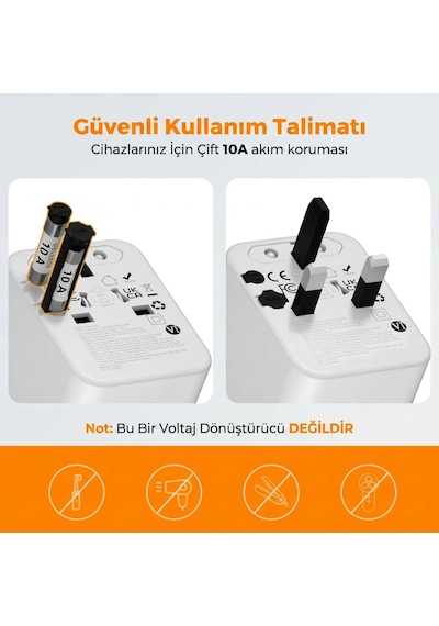Tessan Evrensel Seyahat Adaptörü, 5 Usb Portlu 1 Usb C Uluslararası Fiş Adaptörü, Abd'den Avrupa Birliği, İngiltere, Avustralya Ve İrlanda'ya Dünya Çapında Elektrik Prizi Tessan Evrensel Seyahat Adaptörü, 5 Usb Portlu 1 Usb C Uluslararası Fiş Adaptörü, Abd'den Avrupa Birliği, İngiltere, Avustralya Ve İrlanda'ya Dünya Çapında Elektrik Prizi