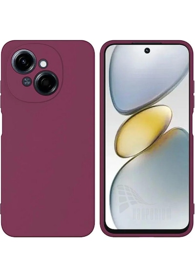 Tecno Spark Go 1 Uyumlu Silikon Kılıf - Kamera Korumalı Esnek Pastel Renk Kapak - Mürdüm