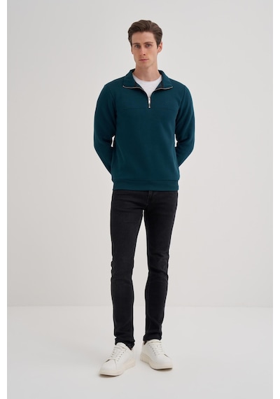 Cazador 56180 Erkek Dik Yaka Sweat PETROL