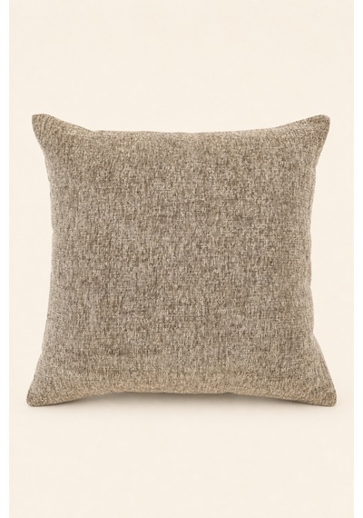 Vizon Bej Dokulu Kırlent Kılıfı 43x43 Cm Dekoratif Yastık Kılıfı