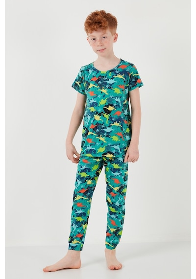 Lela Desenli % 100 Pamuk Bisiklet Yaka Erkek Çocuk Pijama Takımı 6651003 Yeşil Lela Desenli % 100 Pamuk Bisiklet Yaka Erkek Çocuk Pijama Takımı 6651003 Yeşil