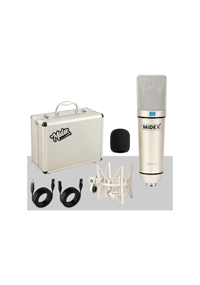 Midex Cx1-c Mikrofon + Glx-800 + Kulaklık + Ms06 Stand + Shock Mo