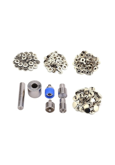 100 Set Paslanmaz 12.5mm Metal Çıt Çıt Ve Manuel Çakım Kiti