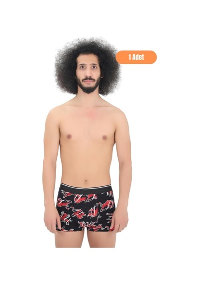 Andredimoda Erkek Pamuklu Likralı Boxer 5'li Premium Paket Çeyizlik Özel Dizayn Desenli Desenli
