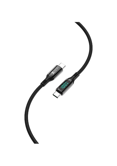 Ixtech Ix-uc019 Pd 100w Type-c To Type-c Şarj Kablosu Dijital Göstergeli, Hızlı Şarj & Veri Transferi
