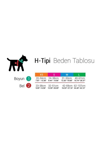 Pettagart H-tip Blue M Küçük-orta Irk Köpek Göğüs Tasması Göğüs 42 Cm X 69 Cm Çok Renkli