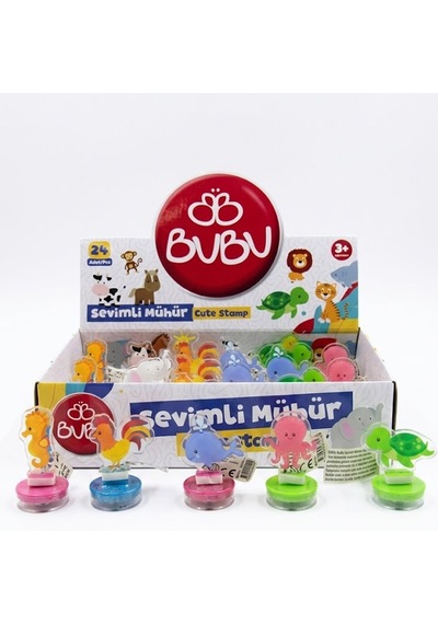Bu-bu Akrilik Sevimli Mühürler 24 Lü Bubu-mu0003 Çok Renkli