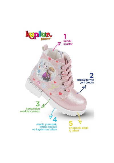Kaptan Junior Kız Çocuk Botu Ortopedik Içi Kürklü (509542848)