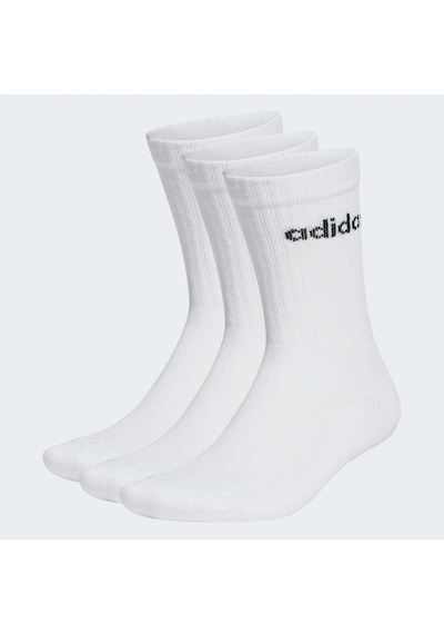 Adidas Linear Crew Yastıklamalı Çorap - 3 Çift Çok Renkli