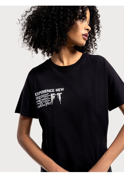 LOFT Loose Fit Kadın Tshirt K.kol Lf2034965 Q1.v1 Siyah