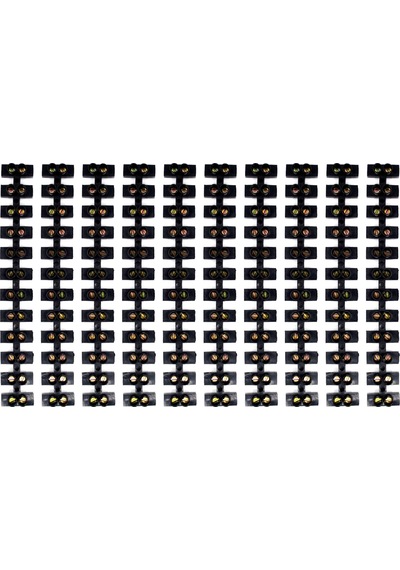 10 Adet No4 Siyah Sıra Klemens Maks. 6mm² Kabloya Kadar