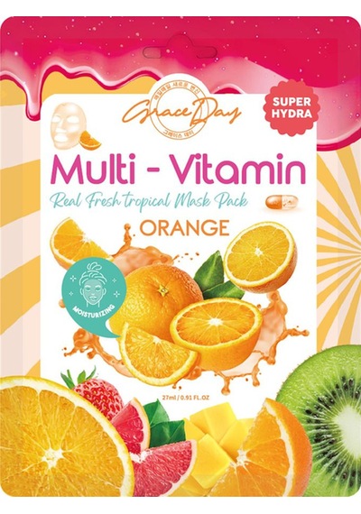 Grace Day Multivitamin Portakal Yoğun Ne MLendirici Kağıt Maske Grace Day Orange Sheet Mask ( Vegan Maske )