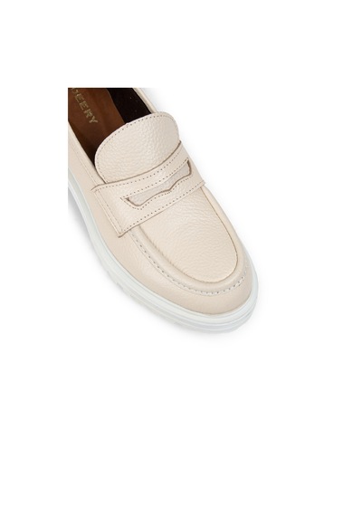 Deery Hakiki Deri Bej Kadın Loafer Ayakkabı - 01903zbeje01 Bej