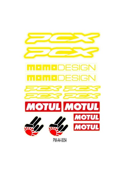 Sticker Seti Pcx Momo Design 03 Nötr