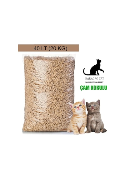 Kedi Kumu Doğal Tozsuz Çam Peleti 40 Lt 20 Kg