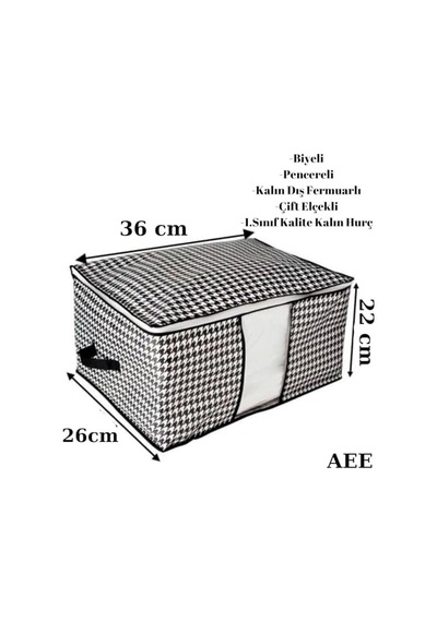Çok Amaçlı Düzenleyici Kapaklı Sandık Tipi Kutu Hurç Organizer 50 X 40 X 30 Gri Diğer