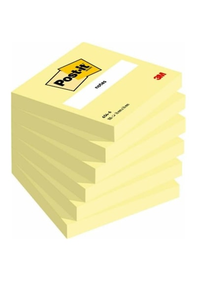 3m Post-ıt 654 76mm 76mm 100 Yaprak Sarı Not Kağıdı 6 Paket
