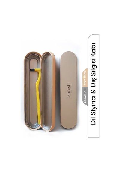 Tbrush Diş Silgisi ve Diş Silgisi Metal Kabı