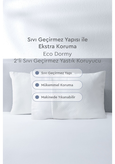Yataş Eco Dormy 2'li Sıvı Geçirmez Koruyucu Yastık Alezi
