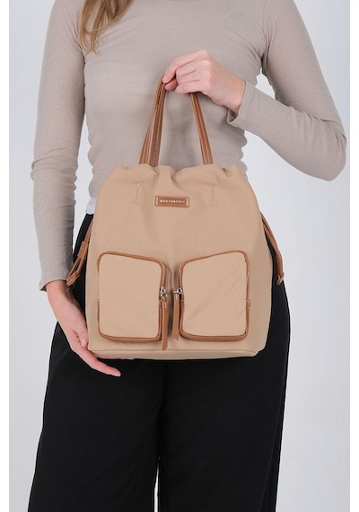 Silver Polo Sp1232 Kadın Sırt Çantası Saten Nut-taba