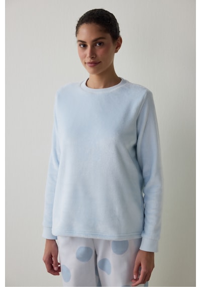 Penti Açık Mavi Magic Termal Etkili Sweatshirt Pijama Üstü