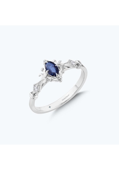 Altınbaş Pırlanta Safir Oval Yüzük Pnf045sa-14k