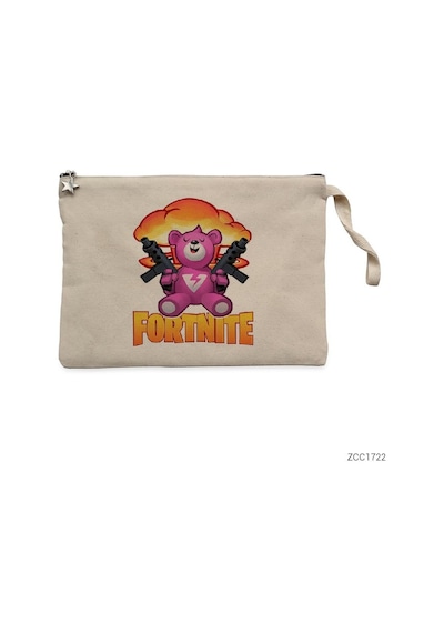 Zepplin Giyim Fortnite Pink Bear Gunny Clutch Astarlı Cüzdan / El Çantası