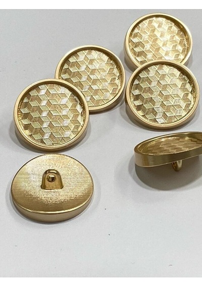 Metal Düğme/hırka Yelek Boyu/ 6 Lı Set/1,8 Cm/jx16/mat Gold