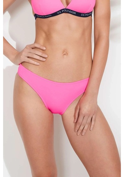 U.S. Polo Assn. Kadın Pembe Brazilian Bikini Alt Pembe