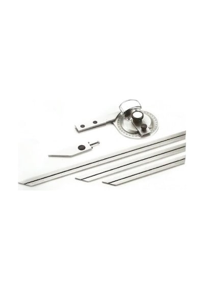 Tr 0-10 X 0.01 MM 0-360 Derece / Dereceli Mercekli Gönye 3 Parç N11.980