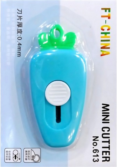 Kawaii Havuç Şekilli Mini Maket Bıçağı Mavi 1 Adet