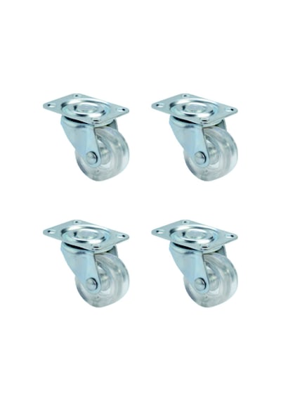 Furç Tablalı Bilyalı Teker - 28mm - Şeffaf Hks238 - 4 Adet
