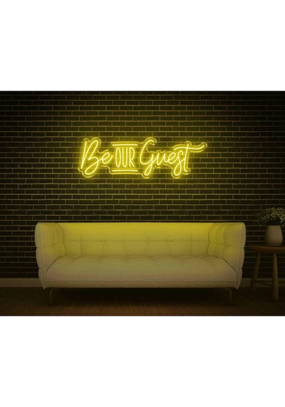 Be Our Guest Yazılı Neon Tabela Sarı
