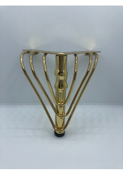 Metal, Dekoratif 15 Cm Gold Kaplama Parlak Koltuk,baza Mobilya Ayağı 4 Adet Gold Kaplama